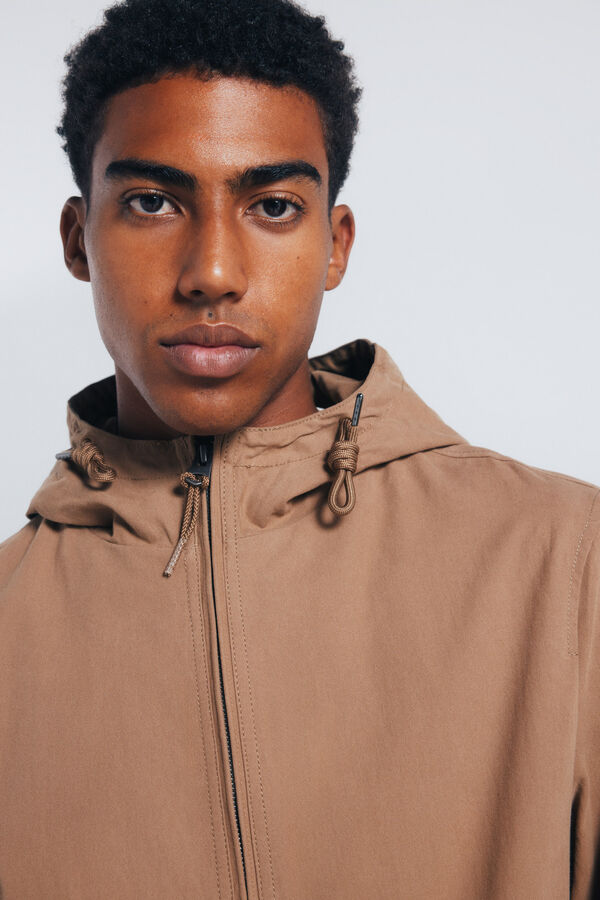 Springfield Parka algodão castanho