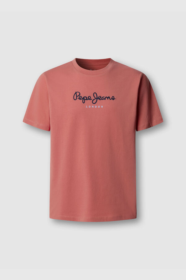 Pepe Jeans T-shirt de manga curta com logo borgonha