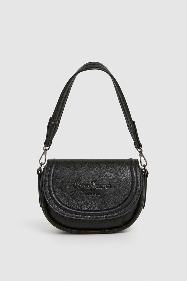 Pepe Jeans Bolso Efecto Piel Con Solapa negro