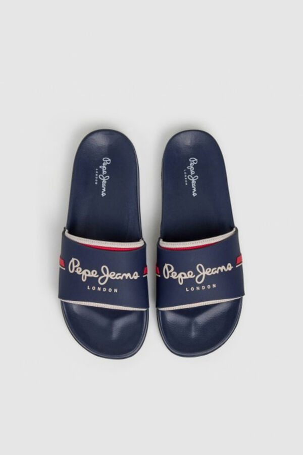 Pepe Jeans Chinelos de dedo com fivela dupla azul