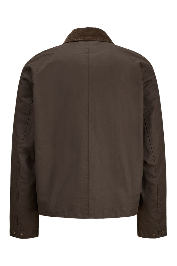 Jack & Jones Blus&atilde;o de gola de veludo cotel&ecirc; castanho