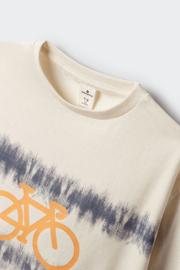 Springfield Kids T-shirt manga curta tie dye para menino branco