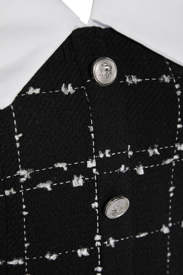 Trendyol Vestido mini com gola camiseira preto