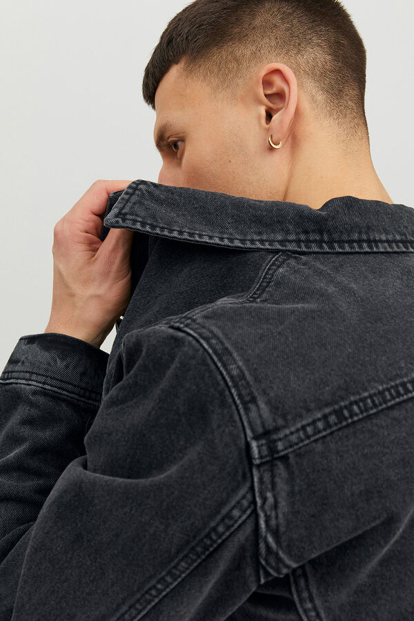 Jack & Jones Casaco de ganga curto preto