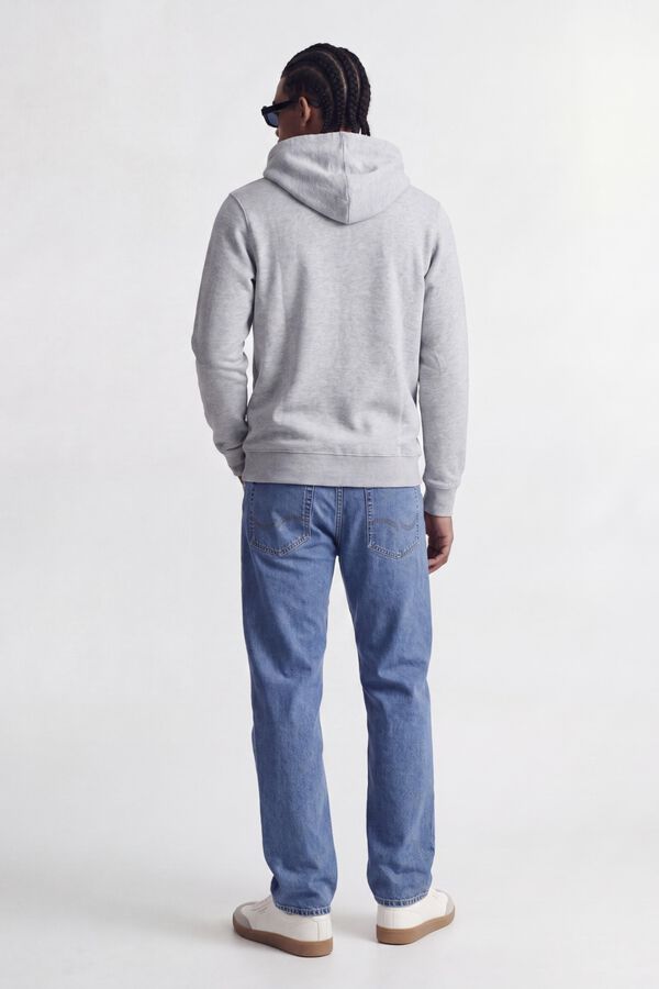 Jack & Jones Sweatshirt relaxed com capuz cinzento
