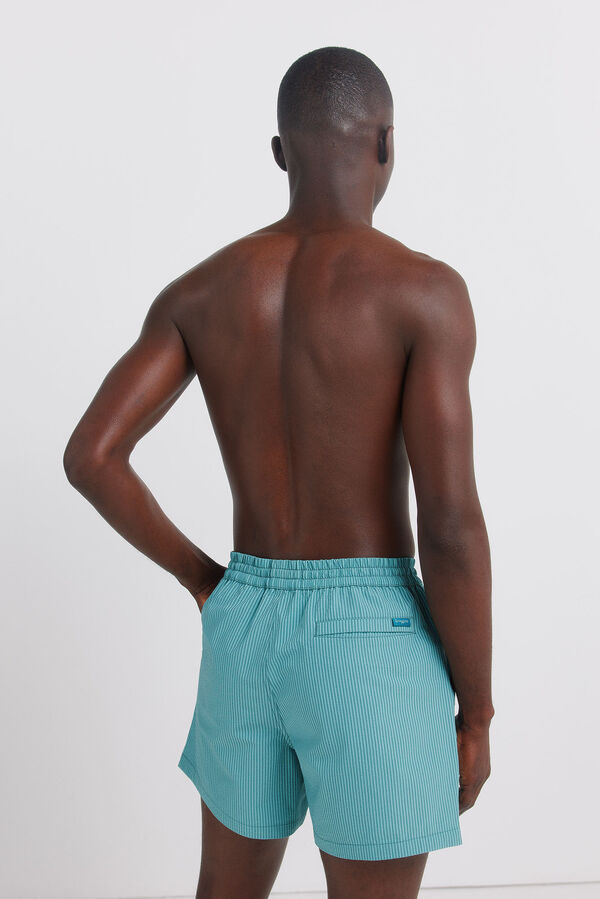 Springfield Fato de banho seersucker &agrave;s riscas azul