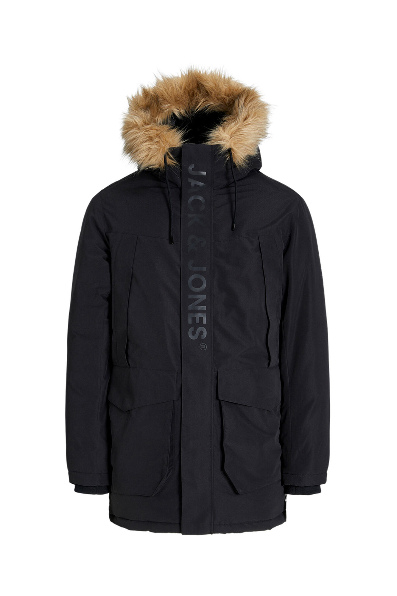 Jack & Jones Parka longa acolchoada com capuz de pele