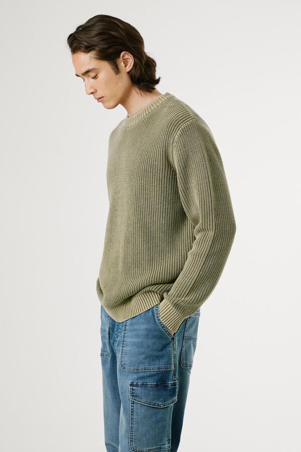 Pepe Jeans Suéter de gola redonda com ajuste regular verde