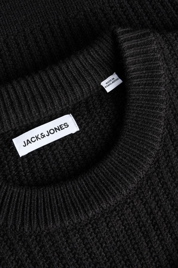 Jack & Jones Camisola relaxed gola redonda preto
