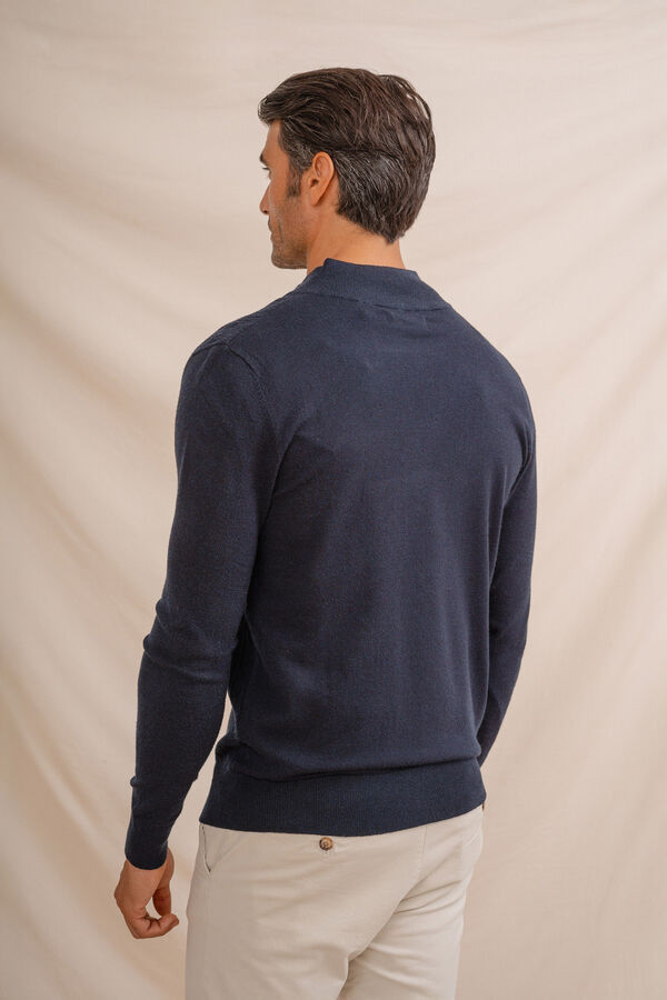 Celopman Cardigan com nó  azul