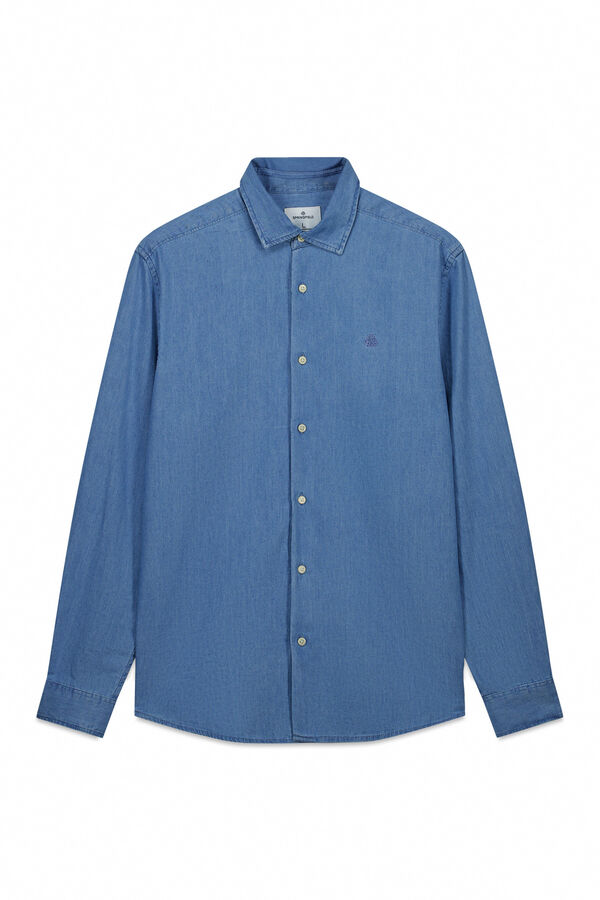 Springfield Camisa de ganga azul