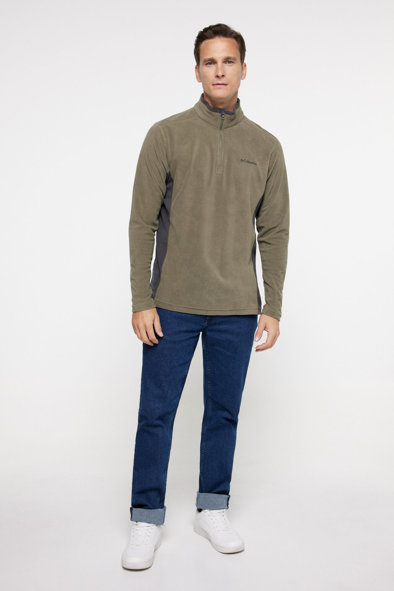 Columbia para homem Klamath Range&trade; II meia polar Masculina com fecho-&eacute;clair