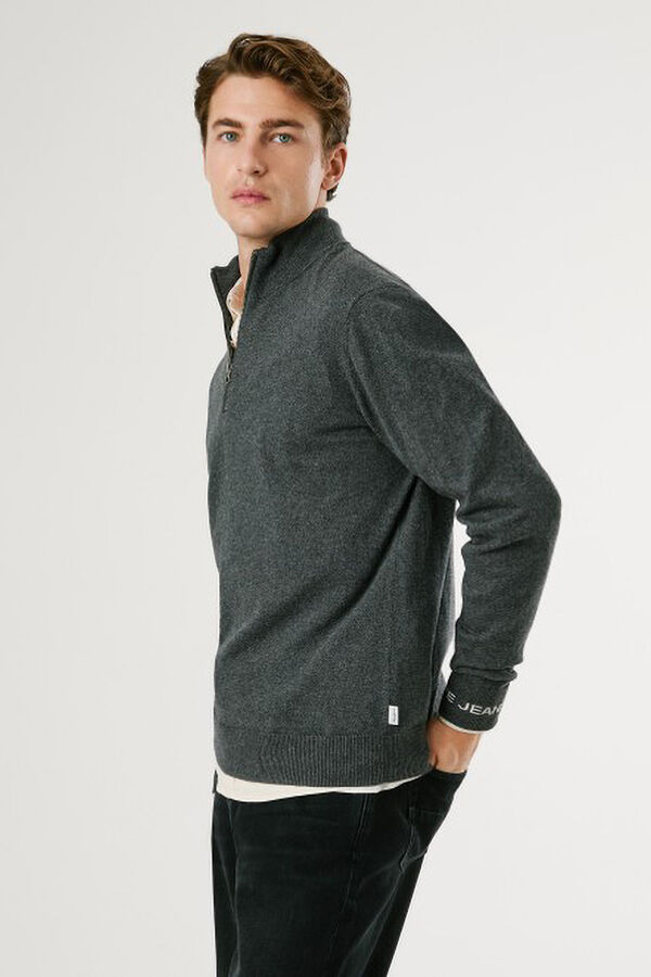 Pepe Jeans Camisola com fecho-éclair Andre cinzento