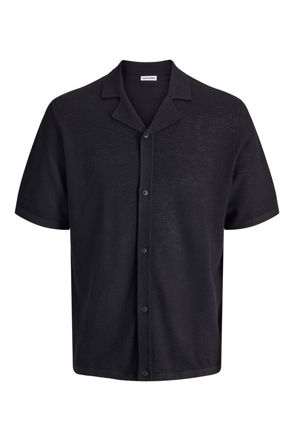 Jack & Jones Polo de malha relaxed fit resort preto