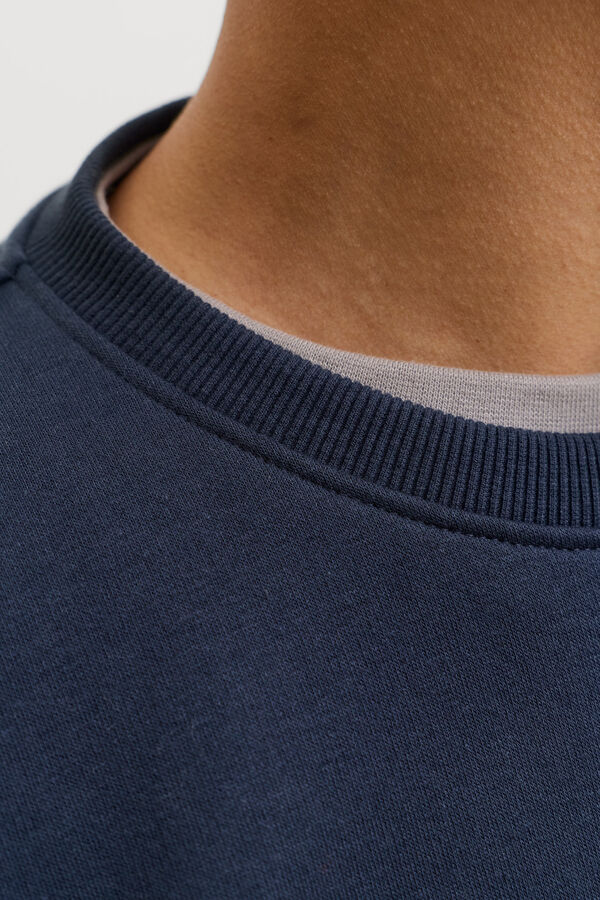 Jack & Jones PLUS Sweatshirt de gola redonda azul