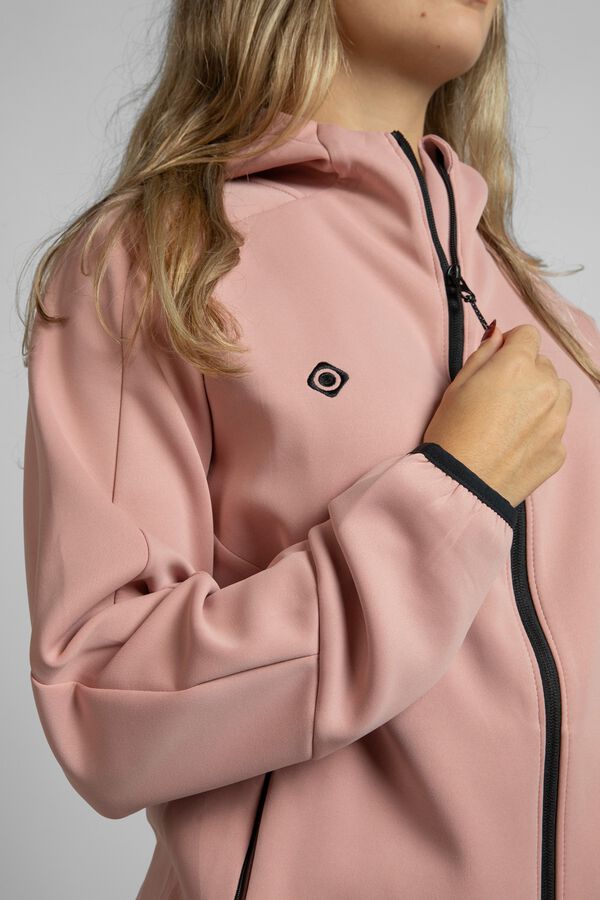 Izas Sweatshirt el&aacute;stica com fecho-&eacute;clair rosa