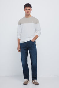 Springfield T-shirt piqu&eacute; de manga comprida com recorte