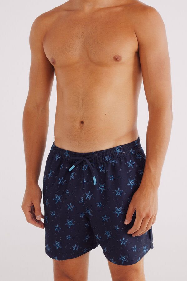 Springfield Maiô estampado de estrelas azul