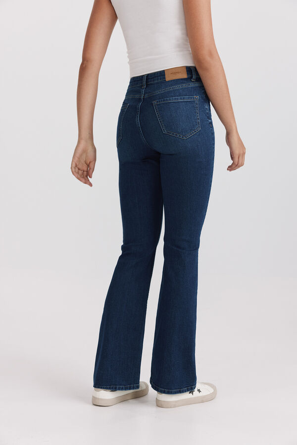 Springfield Jeans bootcut tiro alto azul