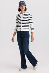 Springfield Jeans bootcut flare de cintura baixa azul