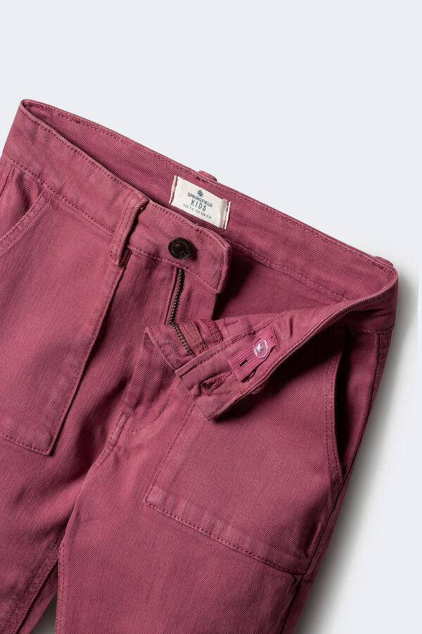 Springfield Kids Calças cargo menina rosa