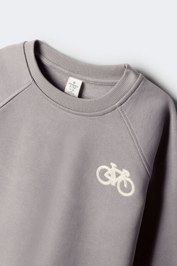Springfield Kids Sweatshirt infantil capuz para ciclismo cinzento
