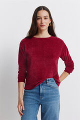 Springfield T-shirt cravejada de chenille vermelho