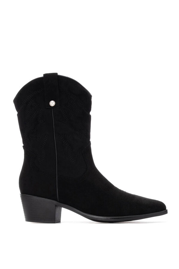 XTI Bota de Cowboy Bordada preto