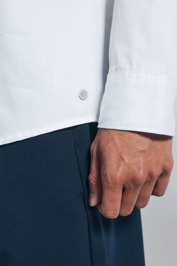Springfield Camisa estruturada de fácil cuidado branco