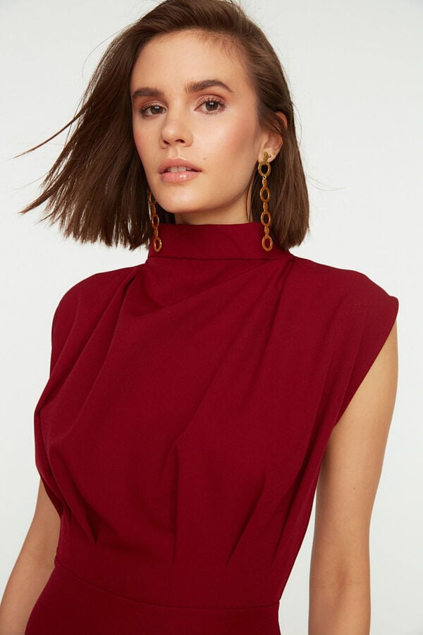 Trendyol Vestido midi tubinho estampado