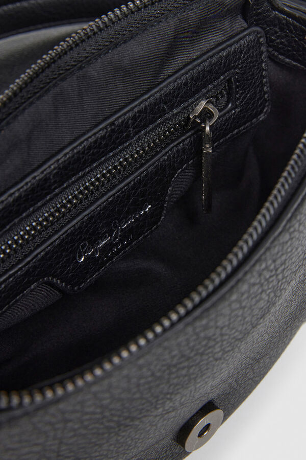 Pepe Jeans Bolso Efecto Piel Con Solapa negro