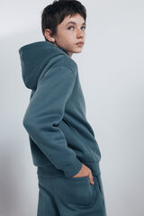 Springfield Kids Sweatshirt com capuz aberto para menino azul