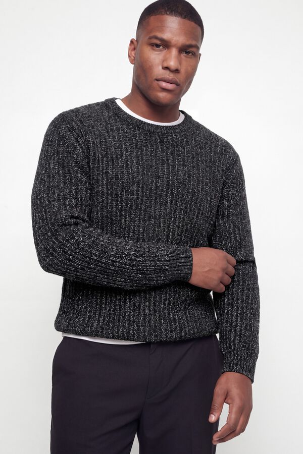 Jack & Jones PLUS Camisola relaxed gola redonda azul