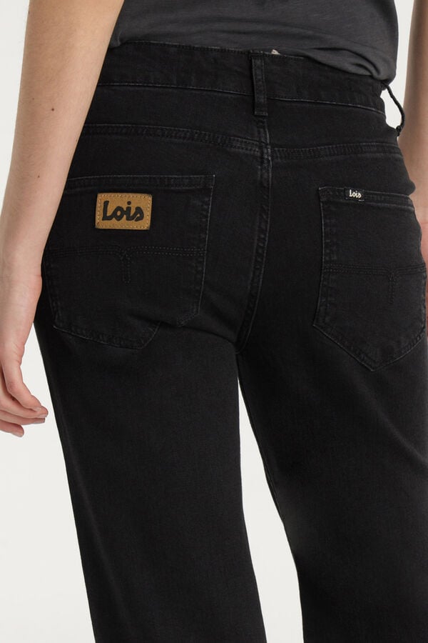 Lois  Cal&ccedil;a jeans preta lavada preto