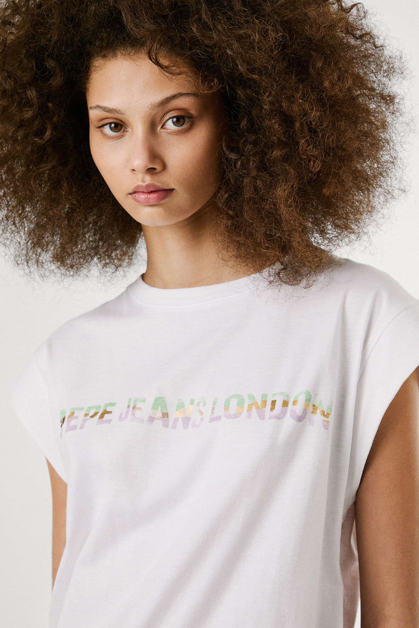 Pepe Jeans Camiseta de manga curta com logo frontal reto