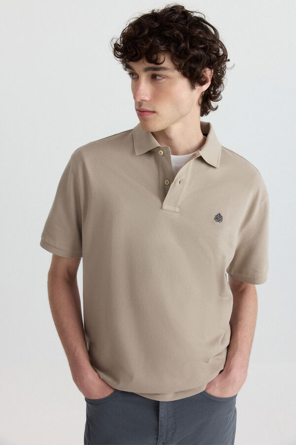 Springfield Polo piqu&eacute; b&aacute;sico Springfield regular fit cru