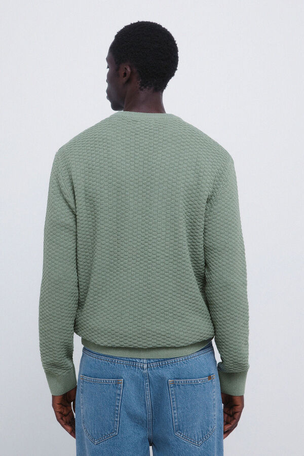 Springfield Camisola estrutura Natal verde