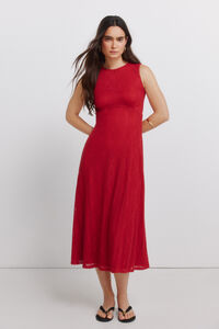 Springfield Vestido midi de al&ccedil;as bordado
