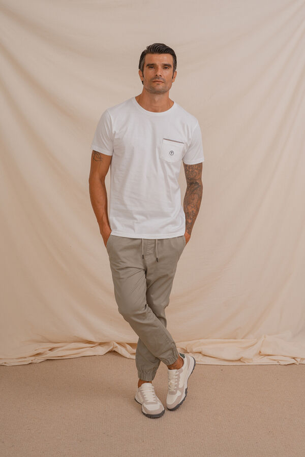 Celopman T-shirt com bolso branco