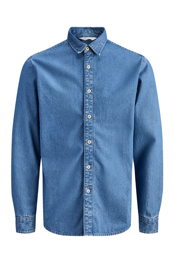 Jack & Jones Camisa denim slim azul