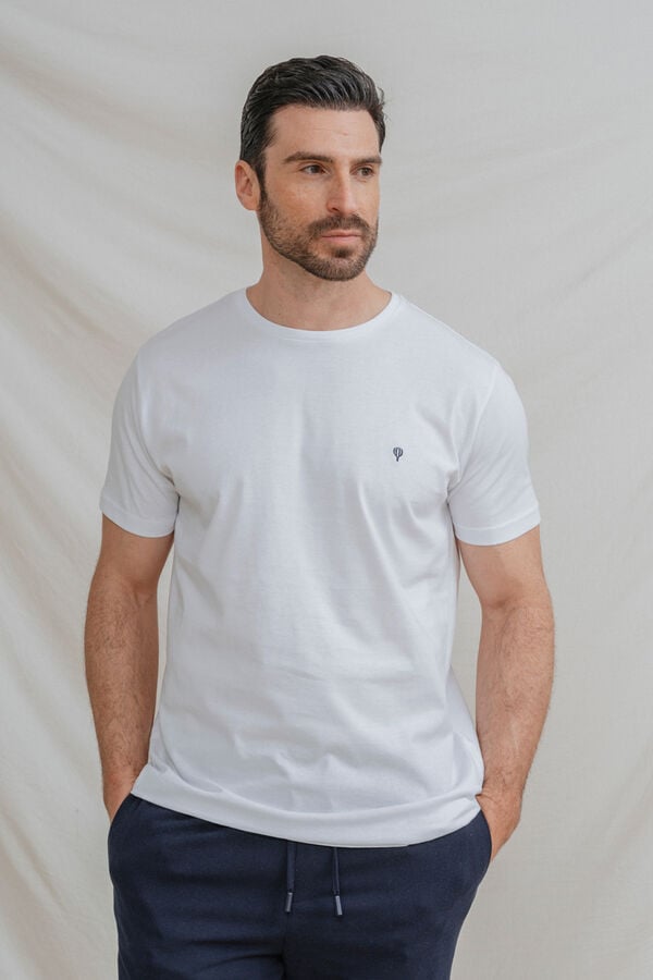 Celopman T-shirt b&aacute;sica branco