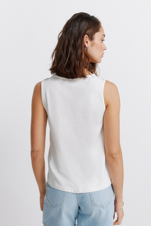 Springfield T-shirt al&ccedil;as plumeti branco