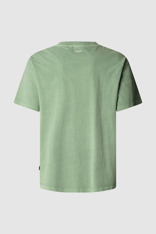 Pepe Jeans  Camiseta de peça manga curta tingida em tecido. verde