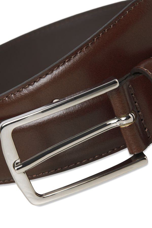 Jack & Jones Cinto 100% pele castanho