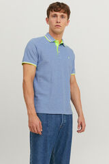 Jack & Jones Polo slim fit brilhante azul
