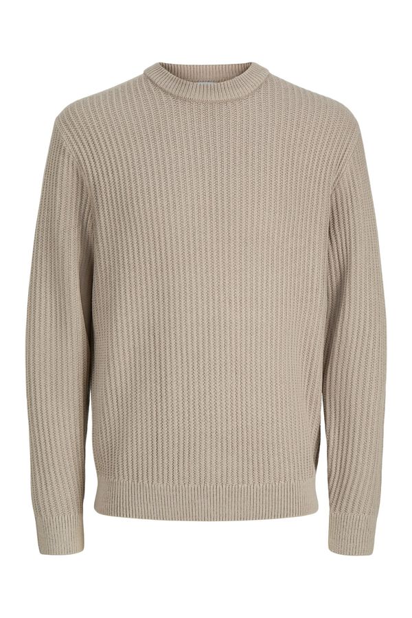 Jack & Jones Camisola relaxed gola redonda cinzento