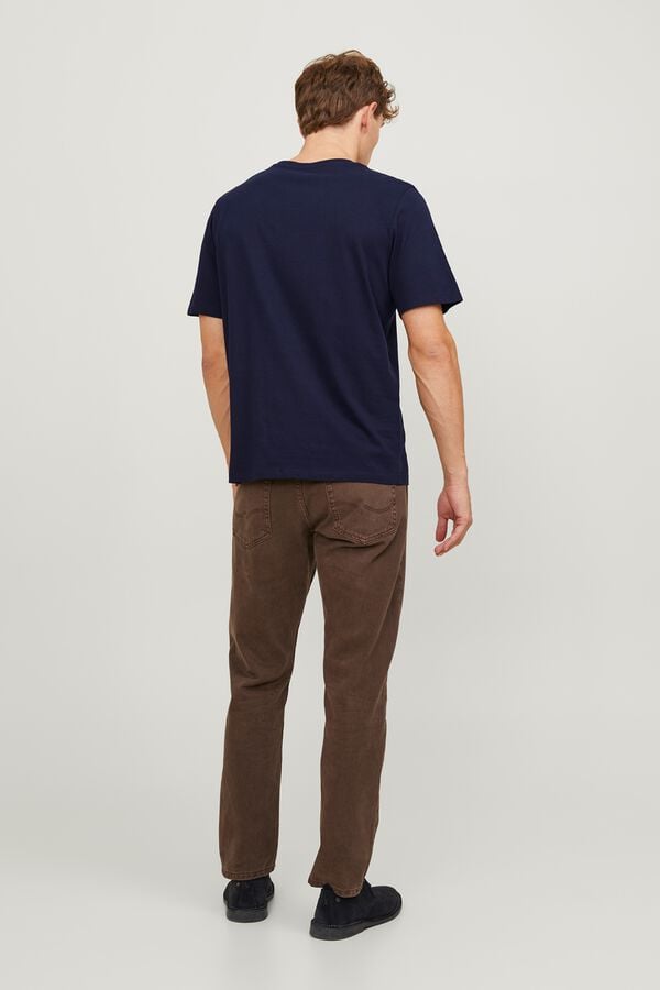 Jack & Jones T-shirt regular bordada azul