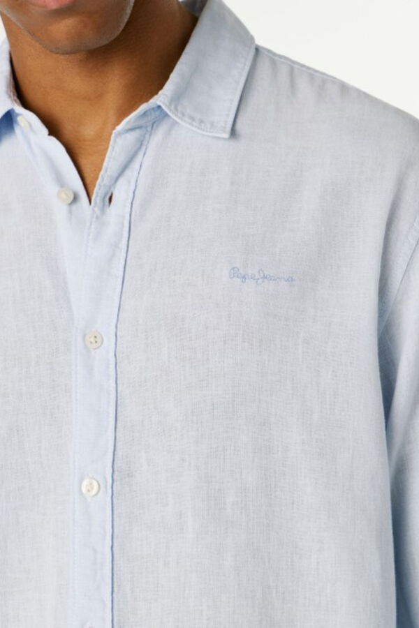 Pepe Jeans Camisa de manga comprida com logo azul