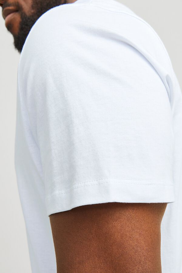 Jack & Jones PLUS T-shirt de manga curta com logo branco