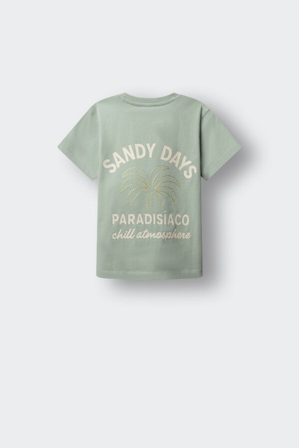 Springfield Kids T-shirt "Sandy Days" para menino verde